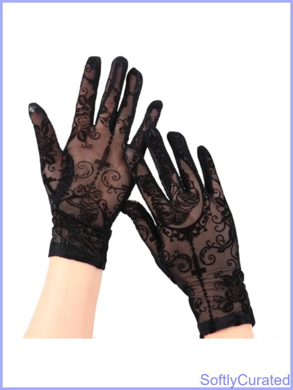 Lace Mesh Tulle Sheer Gloves Long Spandex Opera Party Cosplay Halloween